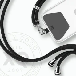 Xqisit Phone Strap Universal mobilreim for mobildeksler Svart
