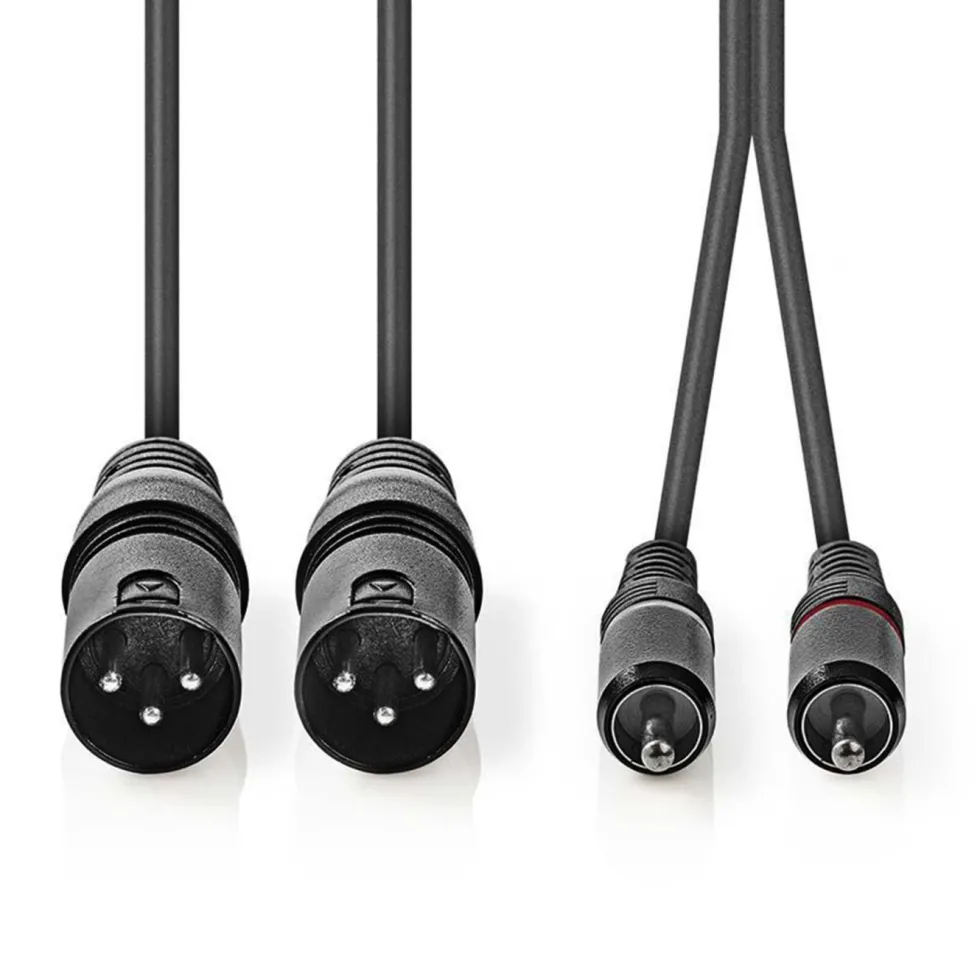 2 x XLR til 2 x RCA